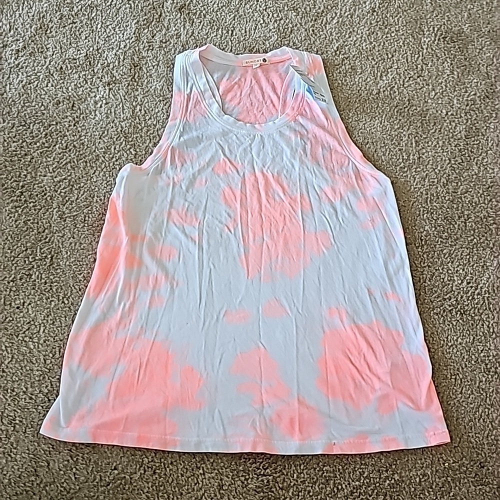 Sundry Tie Dye Racerback Tank Top Medium